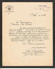 k.k. naturhistorisches Hofmuseum, Intendanzakten 1885-1896 (Hauer), Aktenzahl Z.568/1893, Seite 1
